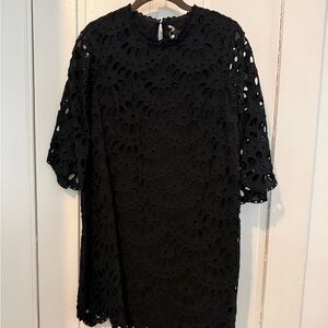 Elegant Black Lace Women's Dress
